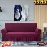 Sofa Cover in Micro Mash Stuff - Maroon