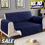 Micro Quilted Sofa Cover - Blue