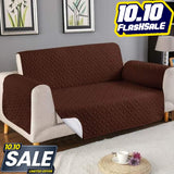 Micro Quilted Sofa Cover - Brown