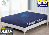 Quilted waterproof Mattress Cover - Navy Blue
