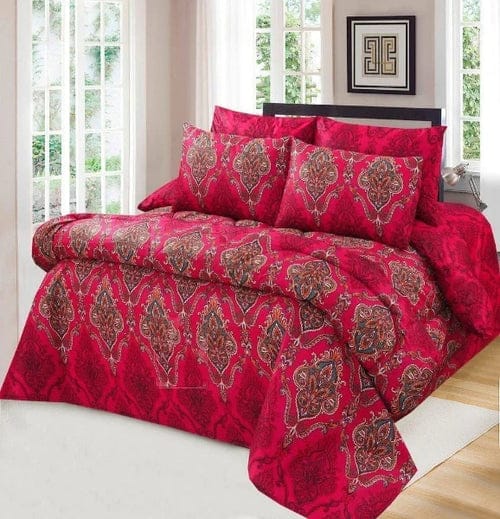 Red Razai Retro- 6 pc Winter Razai Set (Heavy Filling). – nishatdecor