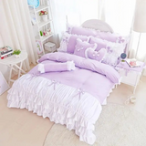 Ruffled Embellished Bridal set- Purple
