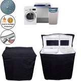 Water Proof Twin Tub Washing Machine Cover- Black