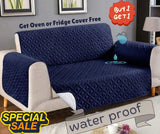 Water Proof Quilted Sofa Cover Micro Color Blue