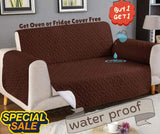 Water Proof Quilted Sofa Cover Micro Color Brown