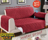 Water Proof Quilted Sofa Cover Micro Color Maroon