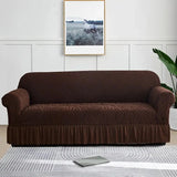 Zebra Velvet Sofa Covers ( Dark Brown)