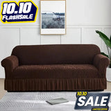 Zebra Velvet Sofa Covers ( Dark Brown)