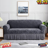 Zebra Velvet Sofa Covers ( Grey)