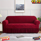 Zebra Velvet Sofa Covers - Maroon