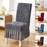 Velvet Zebra Chair Cover - Grey