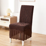 Velvet Zebra Chair Cover - Brown