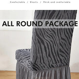 Velvet Zebra Chair Cover - Grey