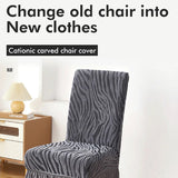 Velvet Zebra Chair Cover - Grey