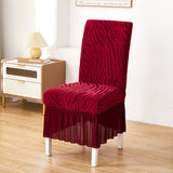 Velvet Zebra Chair Cover - Mehroon