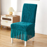 Velvet Zebra Chair Cover - Zinc