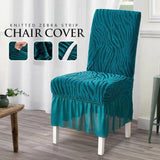 Velvet Zebra Chair Cover - Zinc