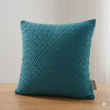 Jacquard Stripe Cushion Cover Square 16✘16 Inches - Zinc