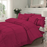 Duvet Set 8 Pieces Design Box Pleated - Shocking Pink (Fuchsia)