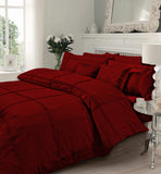 Duvet Set 8 Pieces Design Box Pleated - Maroon