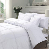 Duvet Set 8 Pieces Design Box Pleated - White