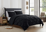 Pintuck Duvet Set Black