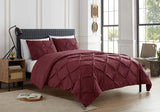 Pintuck Duvet Set Maroon